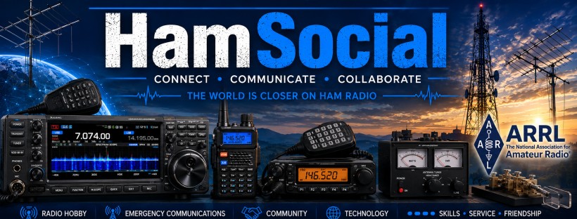 HamSocial amateur radio community banner